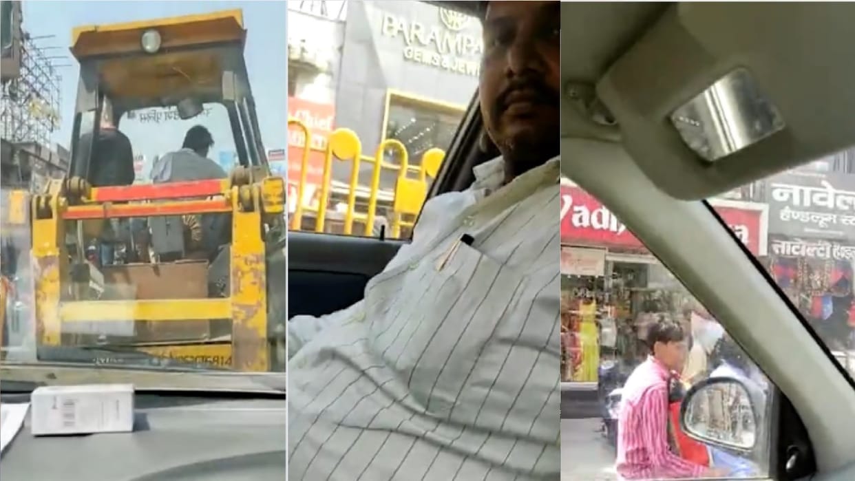 Crane driver took away spokesperson sitting in car