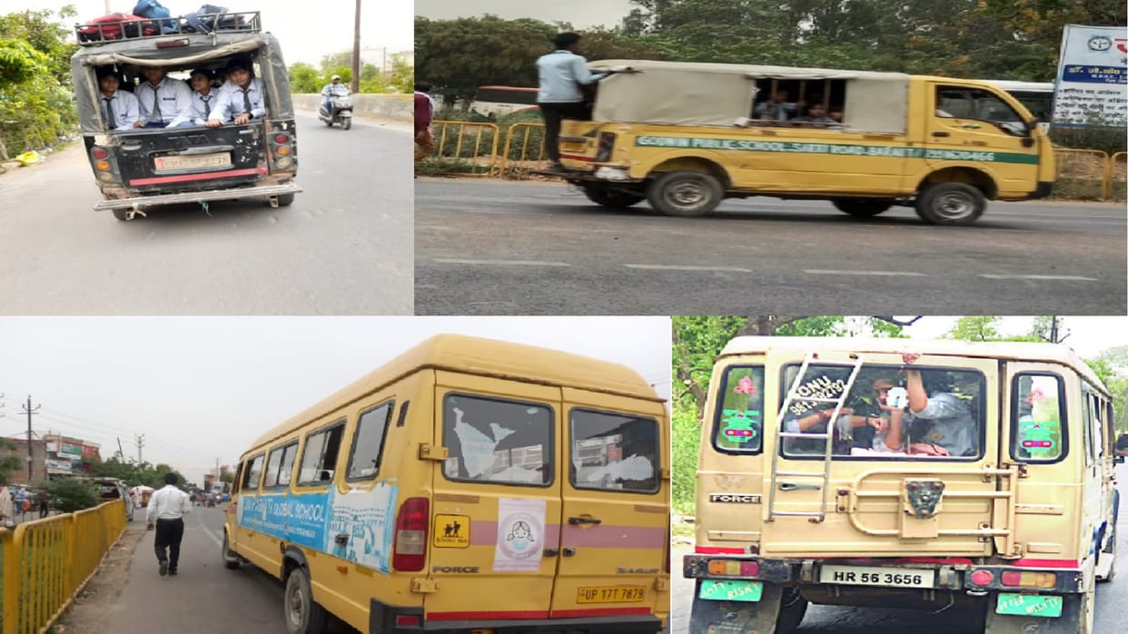 Baghpat News: School buses are being run without permits and family members are also negligent in rules