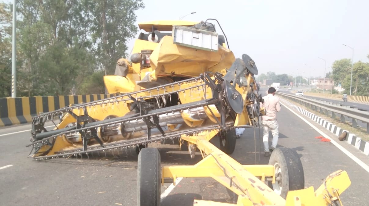 Harvester operator killed in road accident, one injured