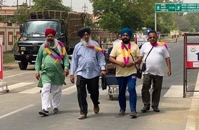Sikh batch returned after celebrating Baisakhi festival in Panja Sahib