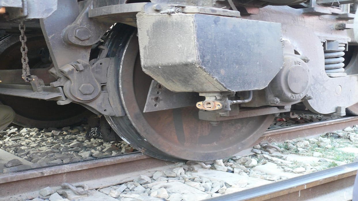Goods train derailed at warehouse in Lalitpur