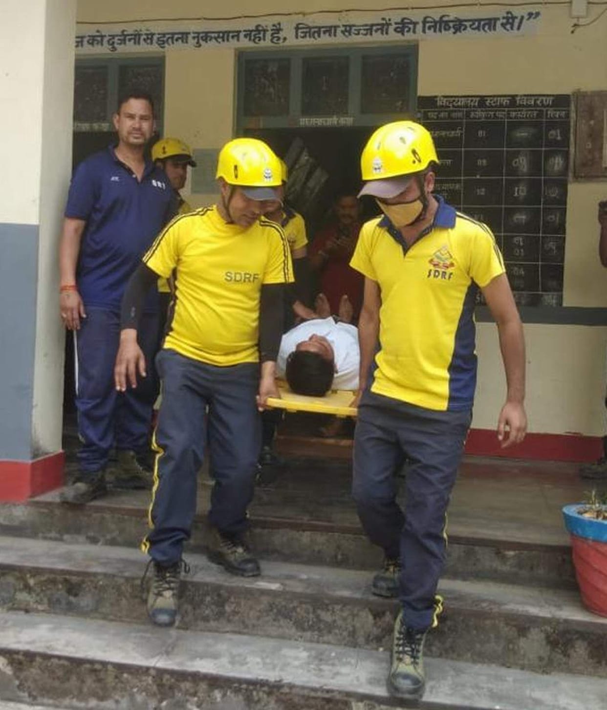 Administration swung into action on the information of earthquake, forest fire