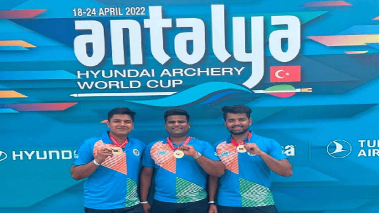 Indian compound team wins gold in archery world cup 2022 in antalya