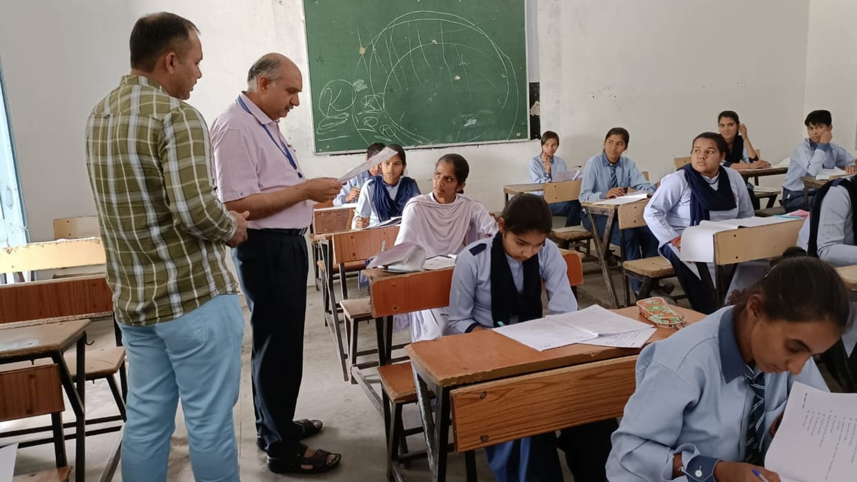 The board chairman inspected the examination centers In the examination of Haryana Board