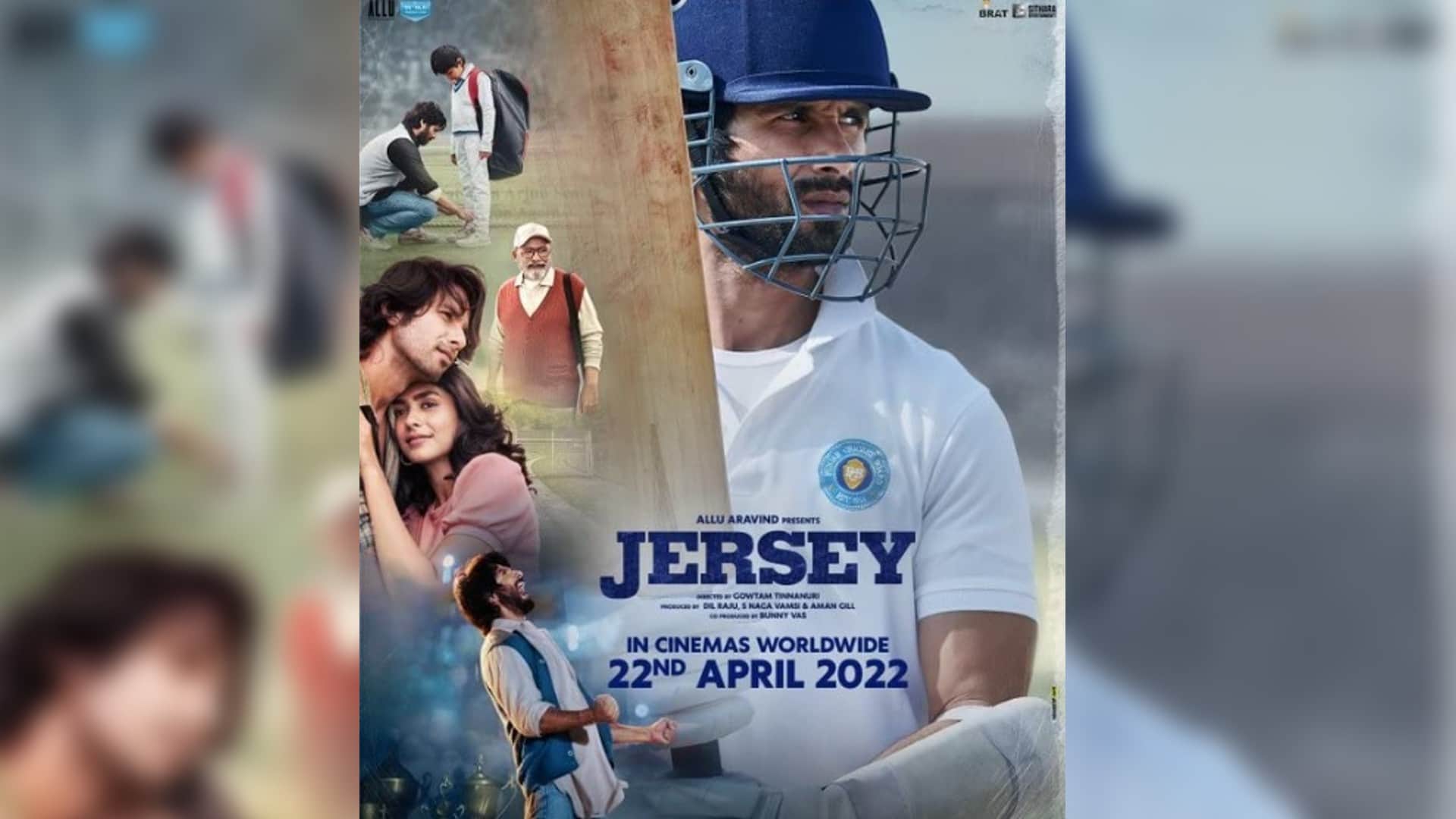 Jersey Box Office Collection Day 1 Shahid Kapoor Mrunal Thakur Budget Screen count worldwide collection gowtam