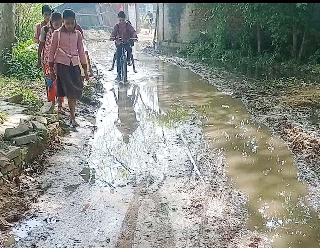 Illegal capture of reservoir, dirty water filling in the way