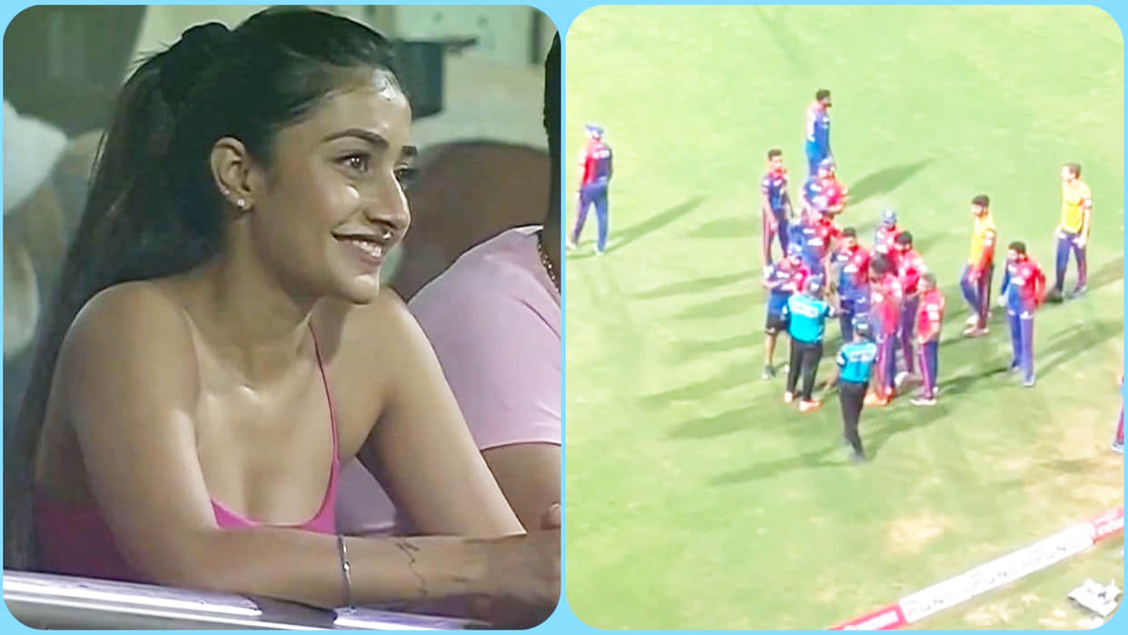 DC vs RR Photos IPL 2022: Delhi Capitals team including Rishabh Pant clashed with the Umpire, Yuzvendra Chahal wife Dhanashree glamorous style; Kuldeep Chahal Fun on ground, Rovman Powell Sixes