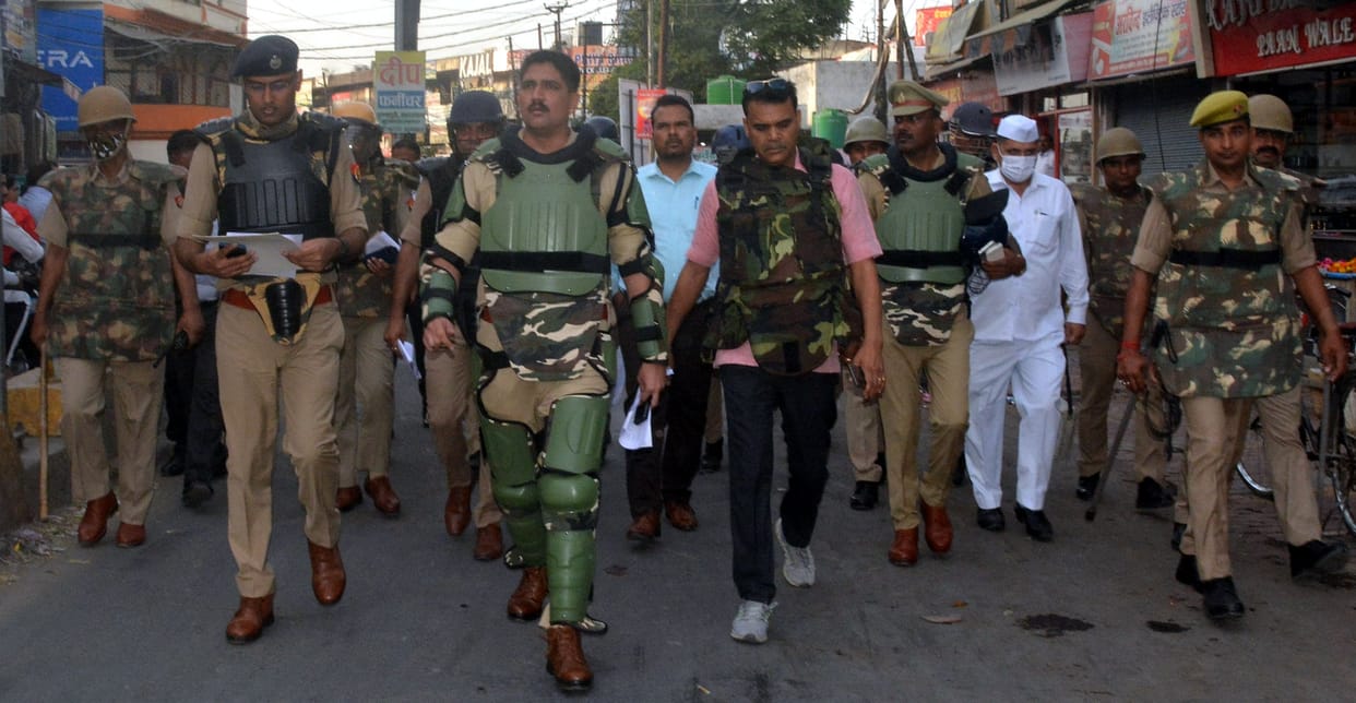 Raid scheme tested, police took out flag march