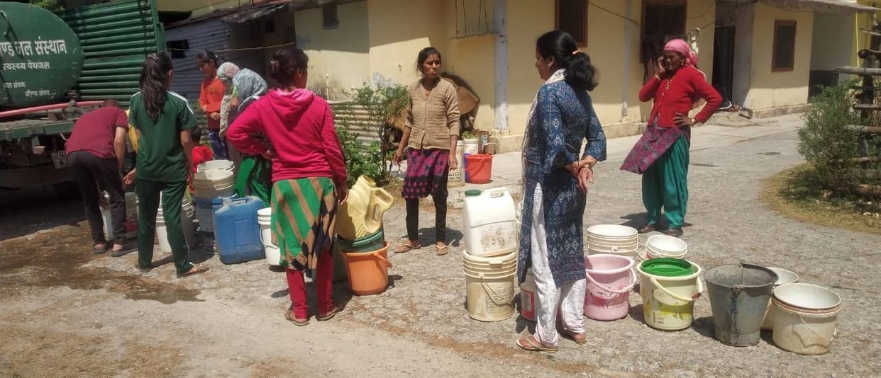 People are troubled by the scarcity of drinking water in the high altitude areas of Nainital.