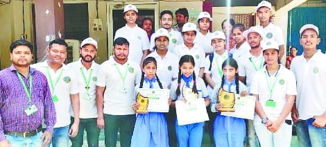 Posters made on World Earth Day, plantation was also done