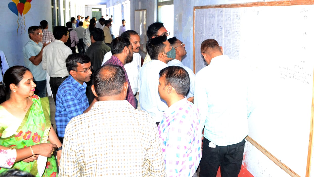 Evaluation started with answer sheets of three subjects of high school