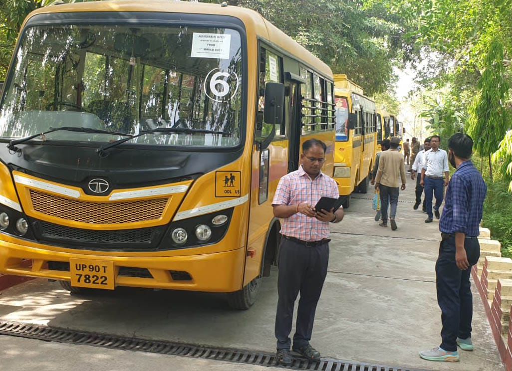 Vehicle inspection of school children