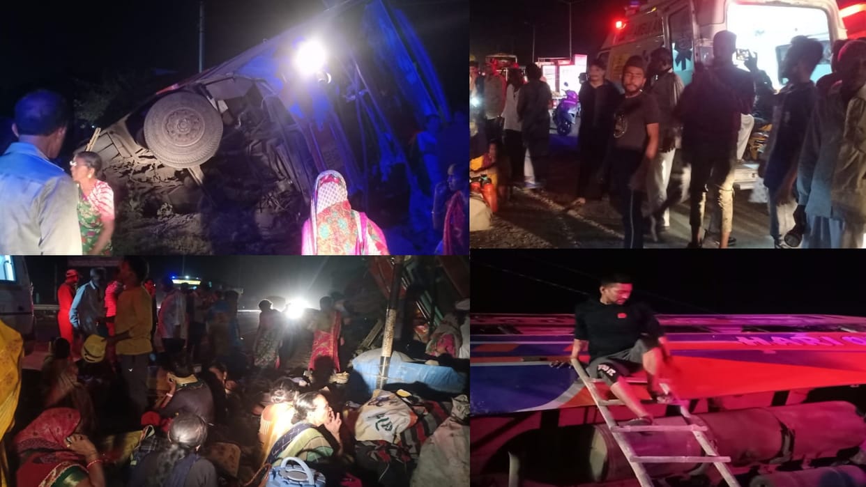 Accident, Gujarat passengers bus crashes, 12 injured, returning after Ganga Snan in Haridwar, See photos