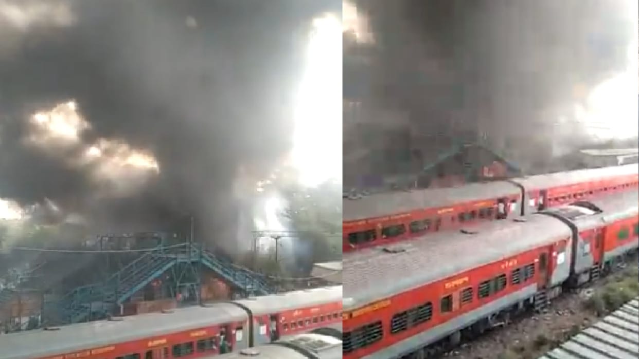 Fire breaks out in Railway godown at sabzi mandi near Pratap Nagar Metro Station