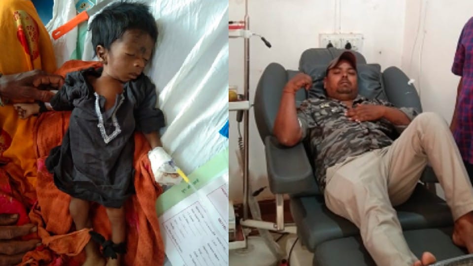 Shivpuri: The young man gave blood to save the life of a very malnourished child for two months, the child is admitted in PICU in critical condition