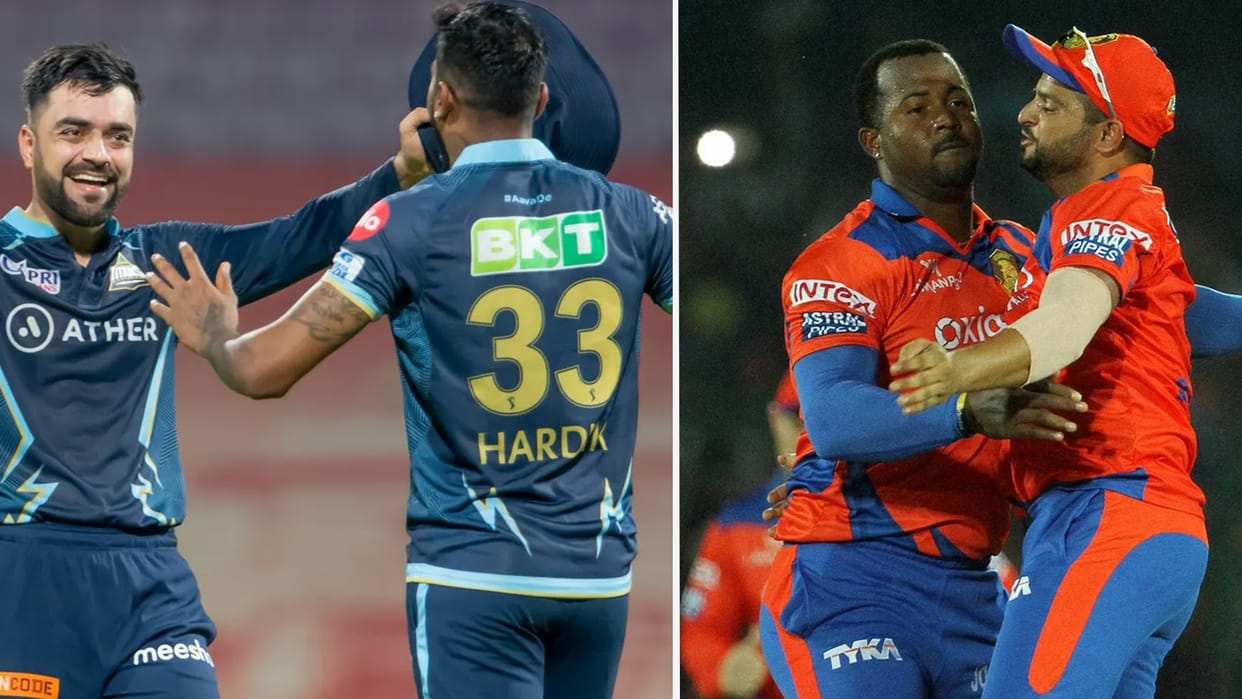 IPL 2022 coincidence in IPL Gujarat Titans won six out of seven matches , after Gujarat Lions both lost to Sunrisers Hyderabad