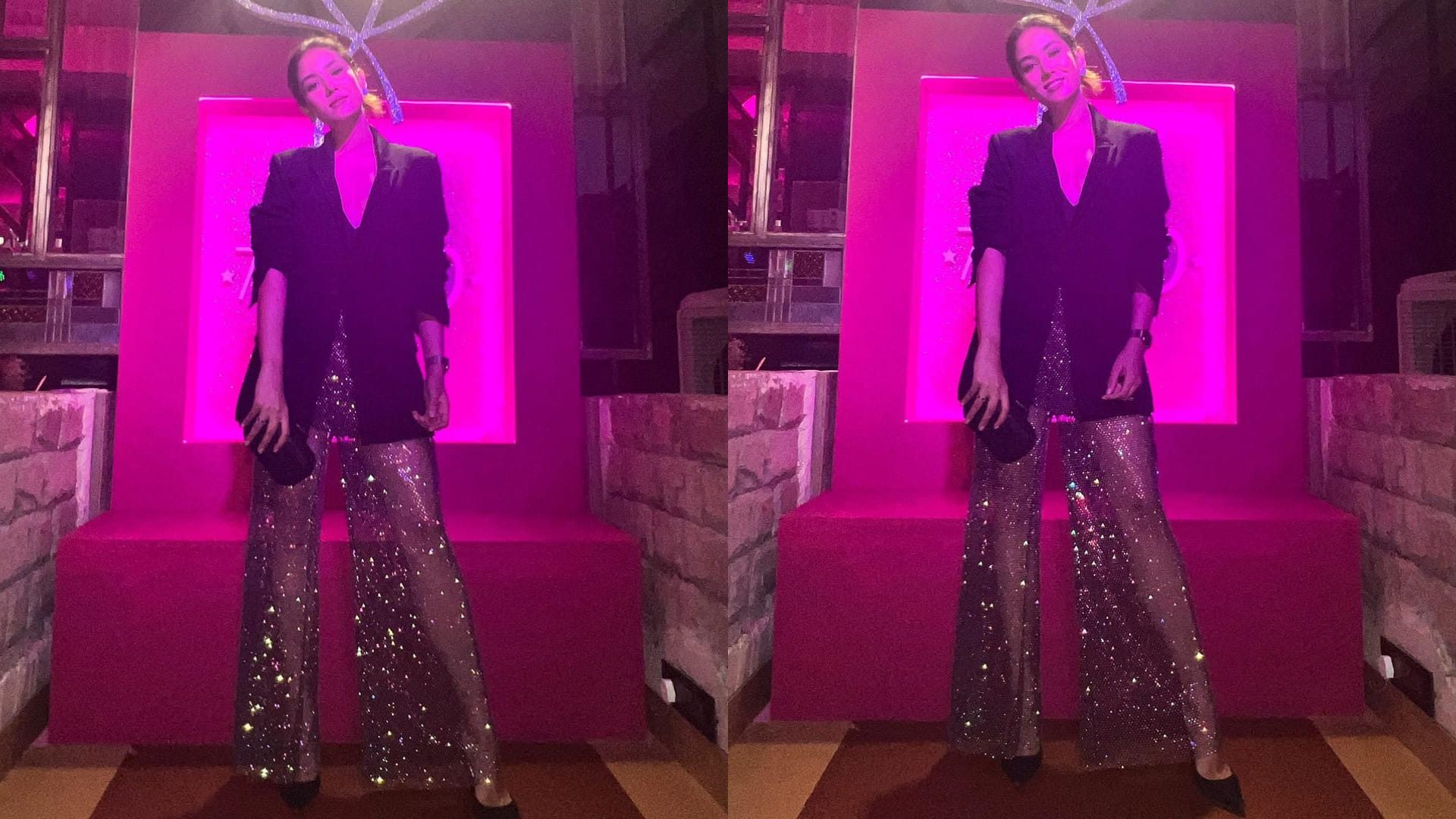 mira rajput wear sheer fabric pants with blazer shows how to make it saxy