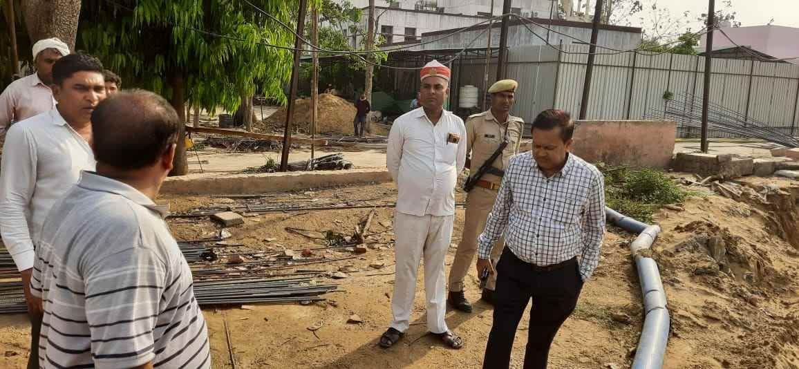 expressed displeasure over the slow pace of construction