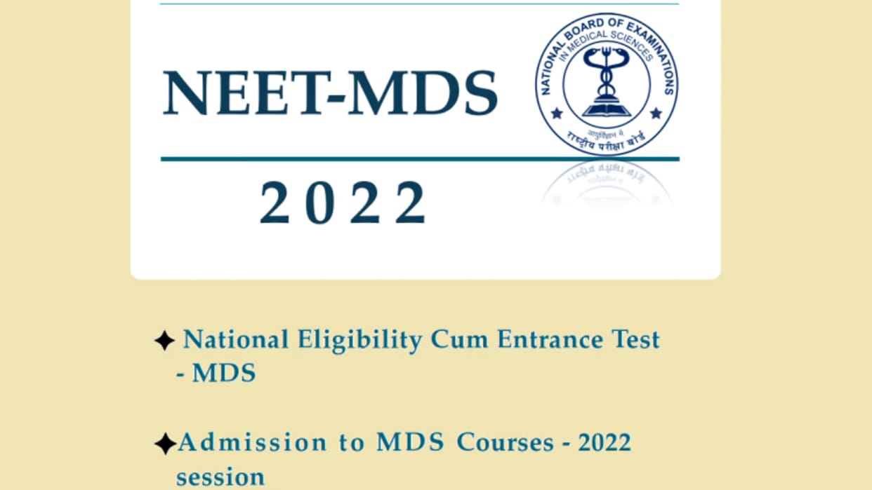 NEET MDS 2022 Admit card will Release on 25 April 2022 On natboard.edu.in know how to check