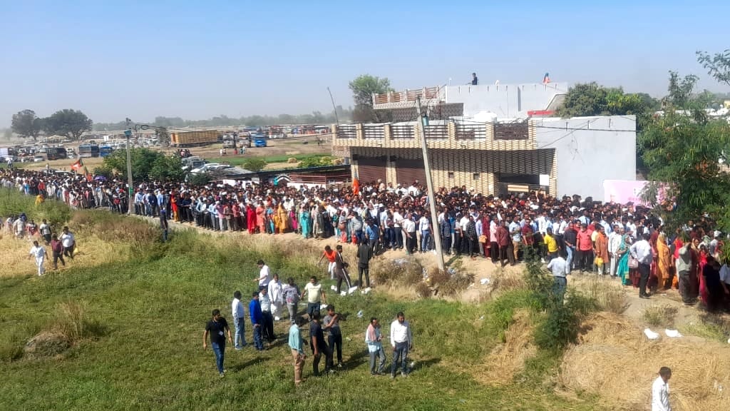 PM Modi in Jammu:  photos of PM Modi first major public meeting in palli samba JK after article 370 abrogation