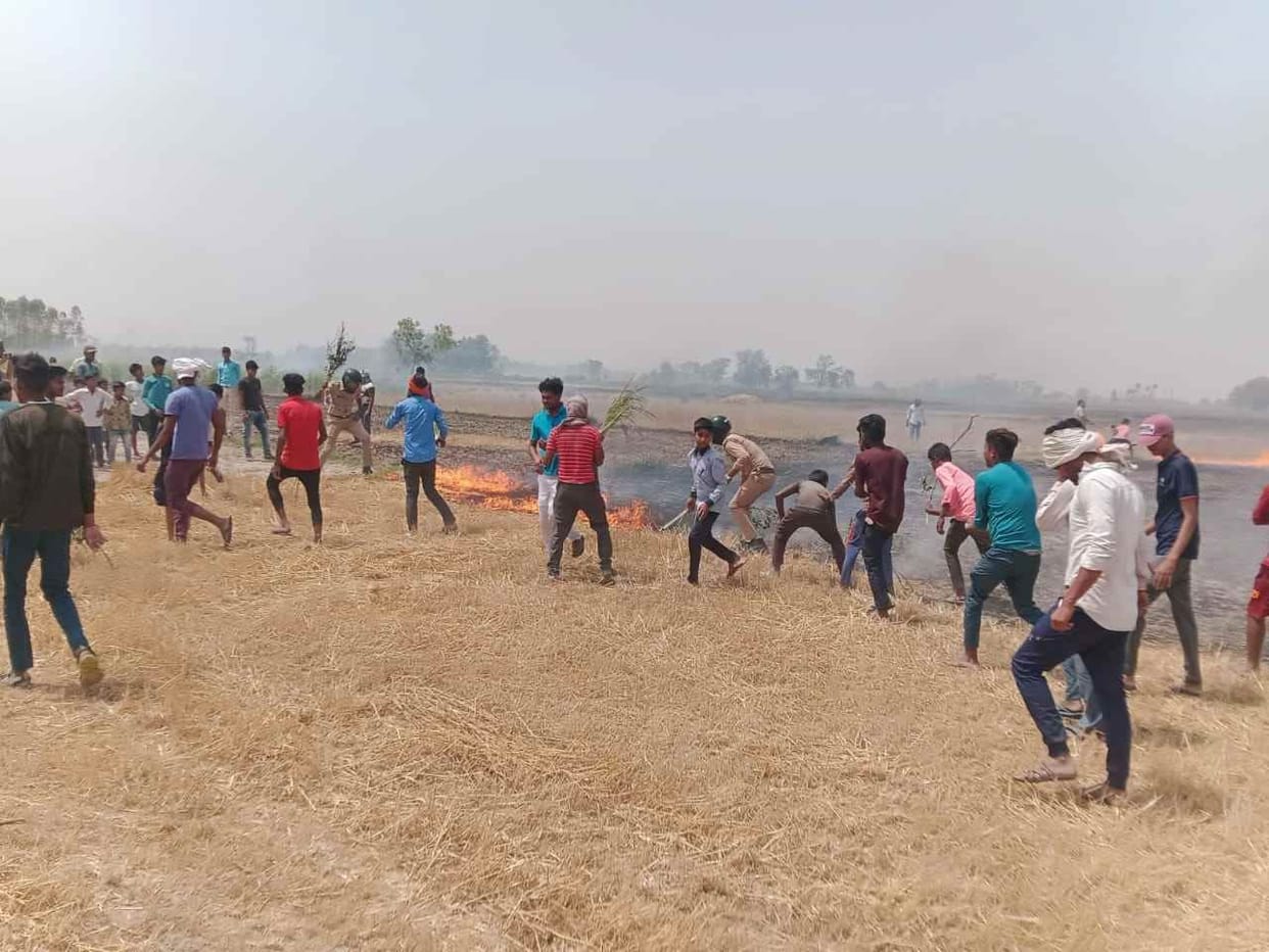 The orgy of fire started in the scorching heat