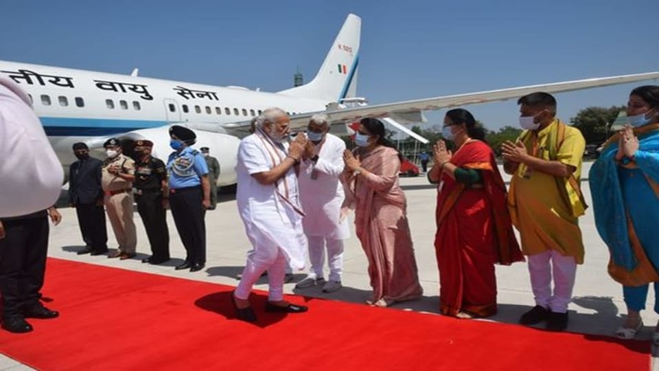 PM Modi in Jammu:  photos of PM Modi first major public meeting in palli samba JK after article 370 abrogation