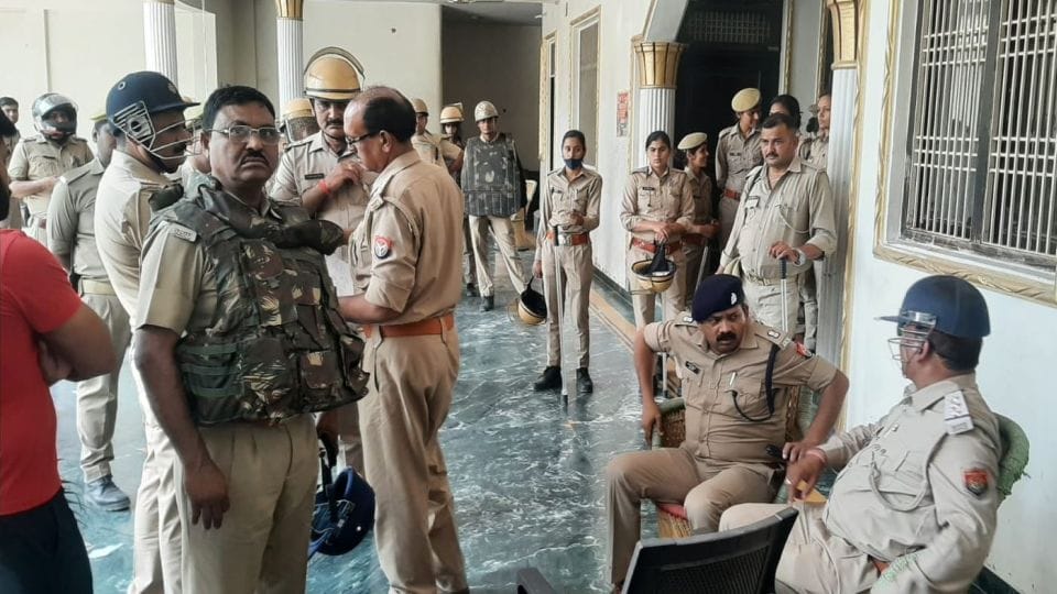 Police raided the residence of SP leader in etah