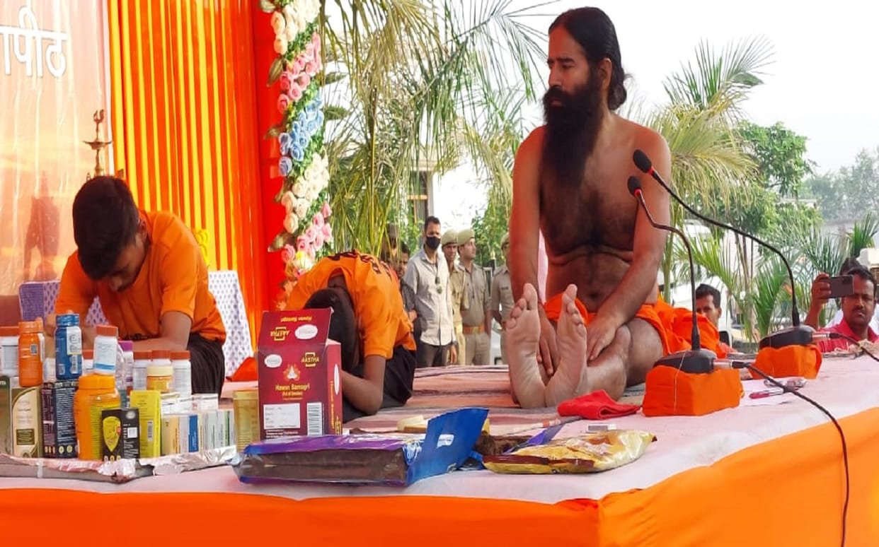 Yoga camp in Varanasi Baba Ramdev said If you want to avoid diseases do yoga and pranayama daily