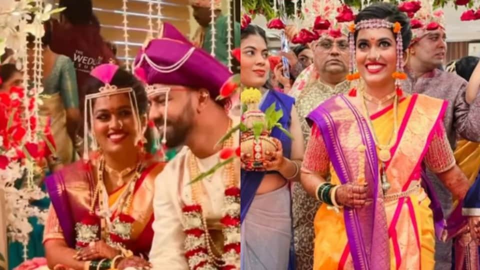 Indian Idol 12 fame singer Sayli Kamble ties the knot with boyfriend Dhaval in a Maharashtrian style see photos