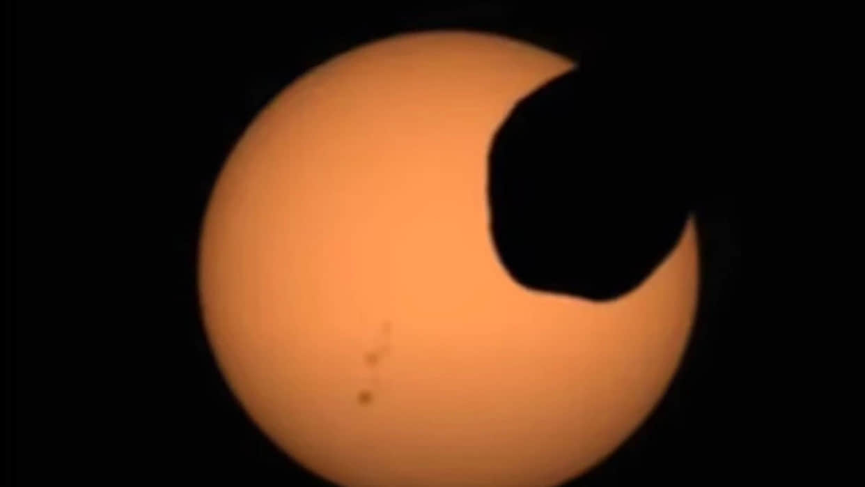 Mars Video solar eclipse on mars recorded by perseverance rover of nasa