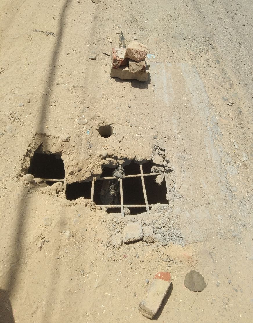 The plate of the tubewell chamber was broken within a month