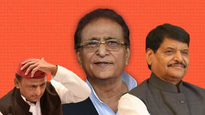 आजम खान, अखिलेश यादव और शिवपाल सिंह यादव।