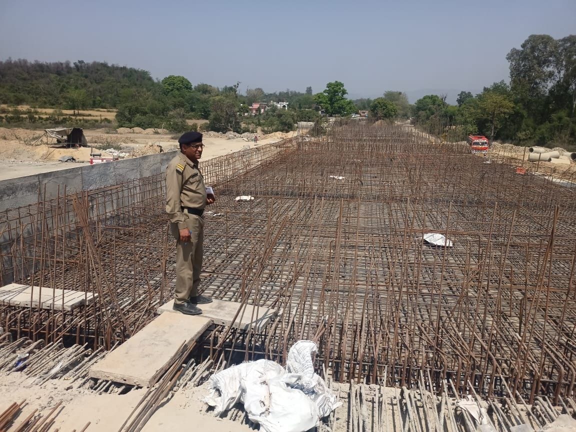 The work of the bridge being built in Pucca Kotha will be completed in June