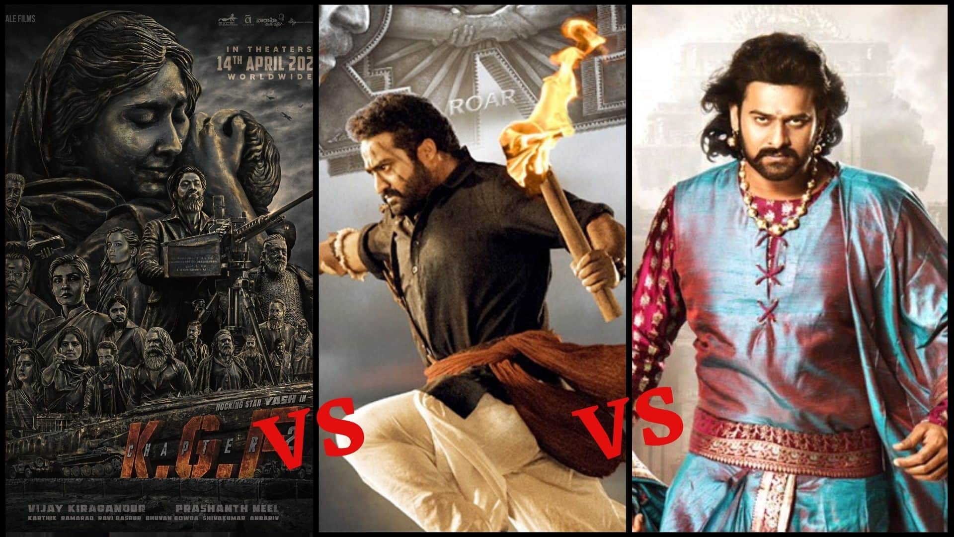 KGF Chapter 2 Vs RRR Vs Baahubali 2 Box Office: Day wise box office collection comparison