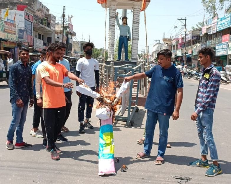 Protest By Congress Worker