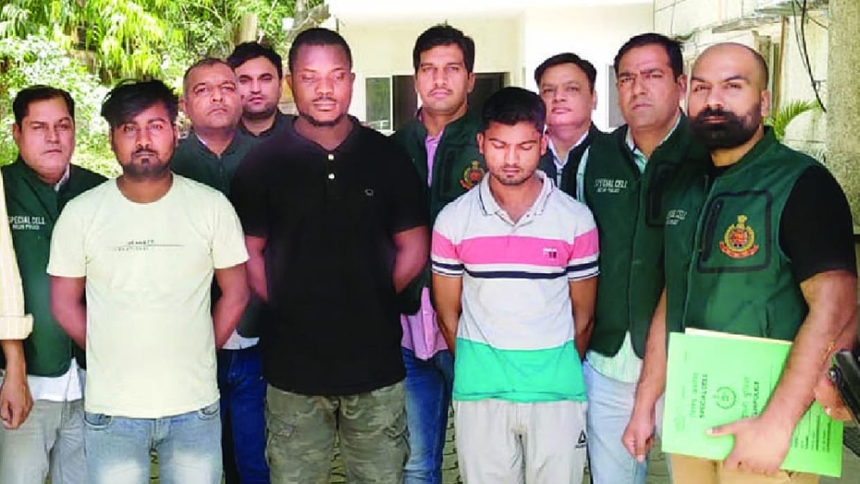 Delhi Three arrested including Nigerian with drugs worth six crores used to send parcels to other countries through courier