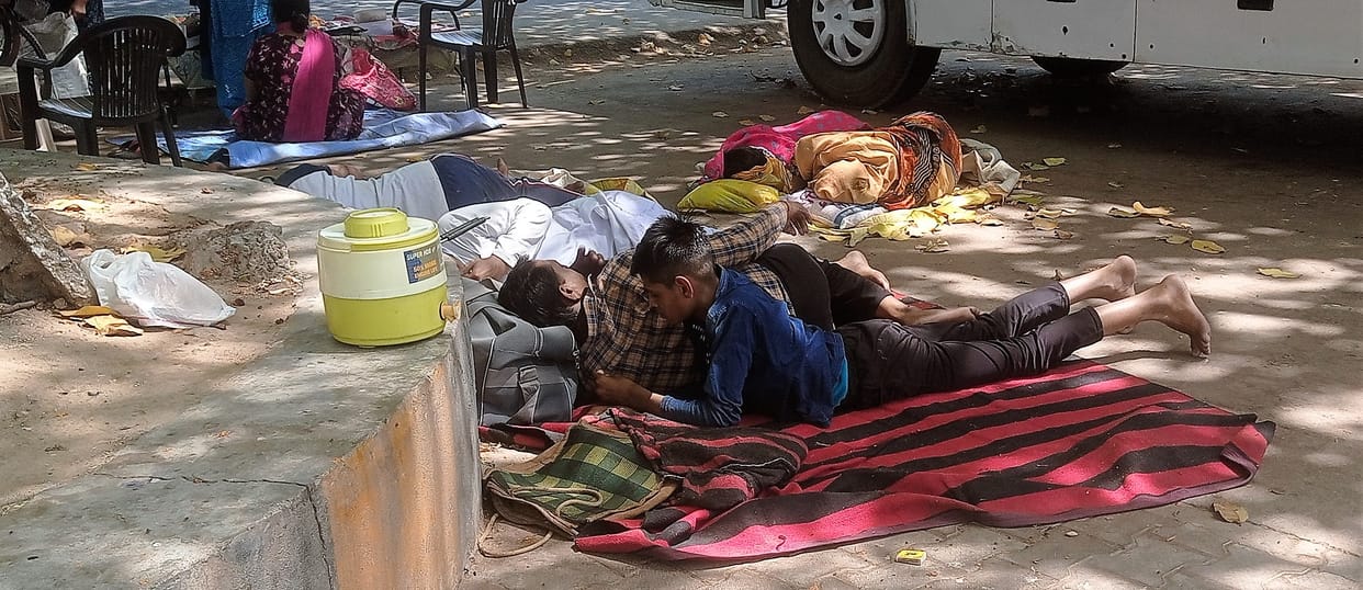 tormented by heat and heat stroke, Kurukshetra
