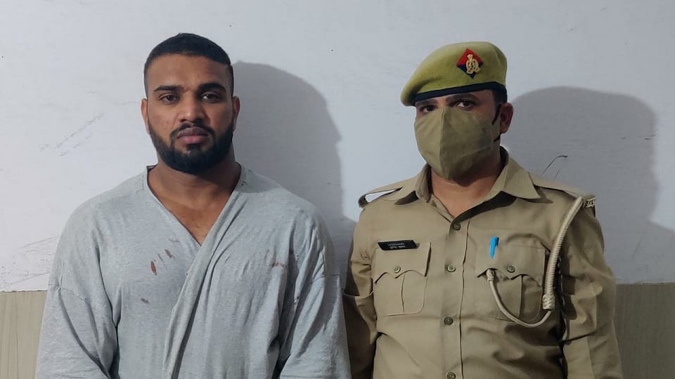 wrestler beat young man after the car collided in modipuram broke his teeth