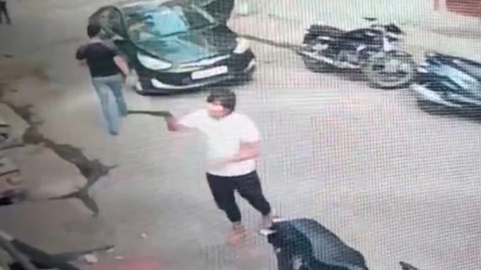 Firing in Rohtak captured in cctv