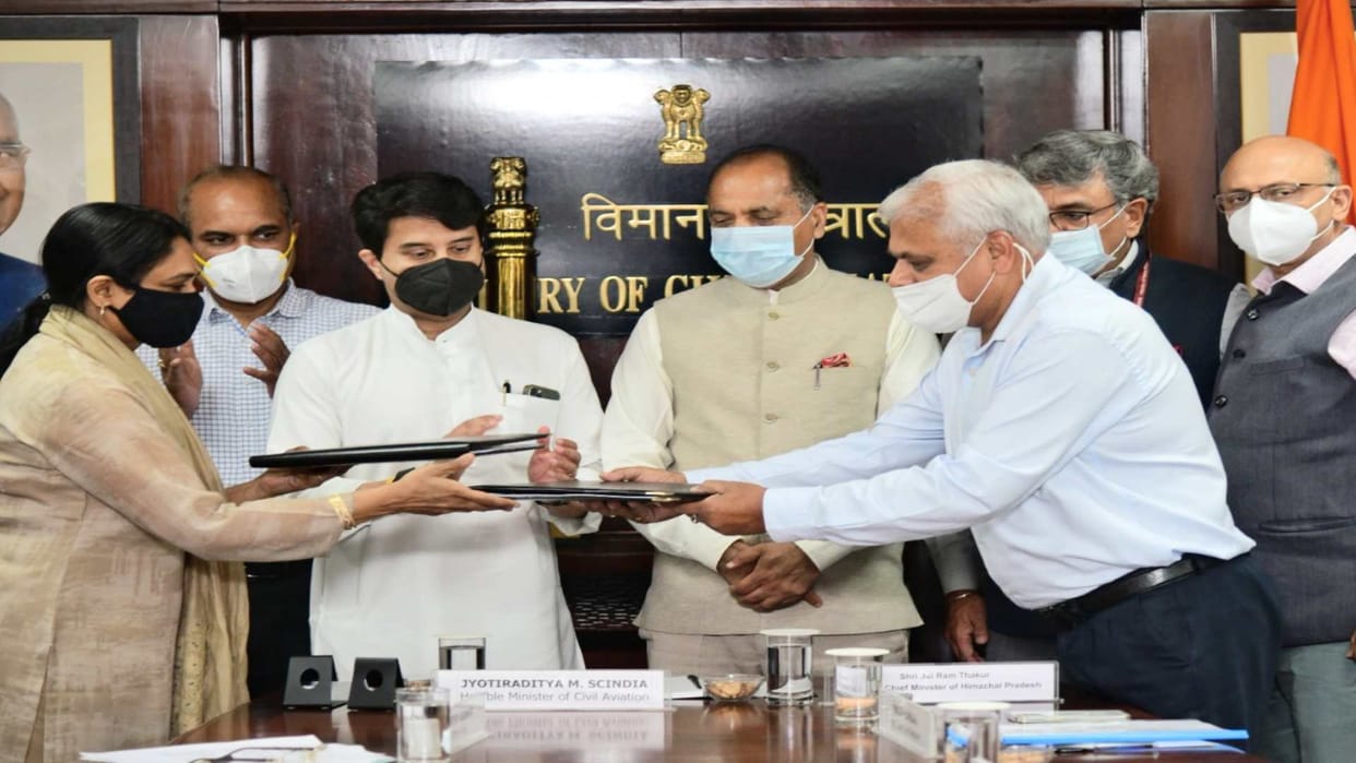 Formation of joint venture for construction of Mandi airport, MoU signed
