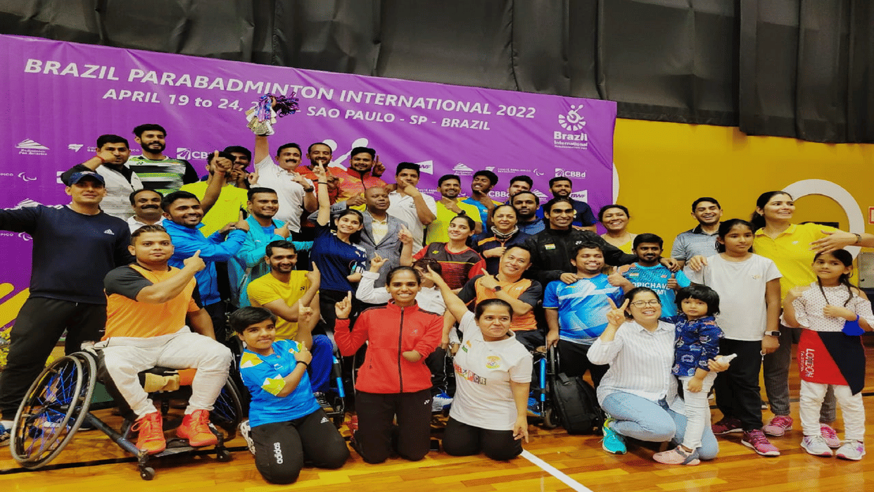 Brazil Para badminton international Sukant kadam wins silver and pramod bhagat bronze, india finishes with 28 medals