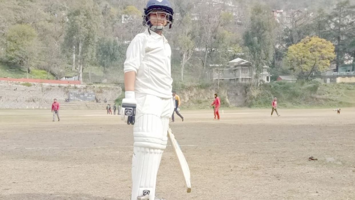 Ansh Thakur century in under 14 cricket tournament in una himachal prades