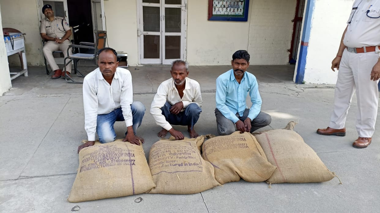 Caught stealing wheat from goods train, sent to jail