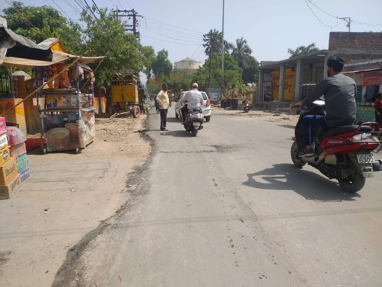 Repair work started on roads dug for laying water supply line