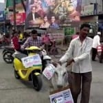 Ola Scooter Tied to Donkey