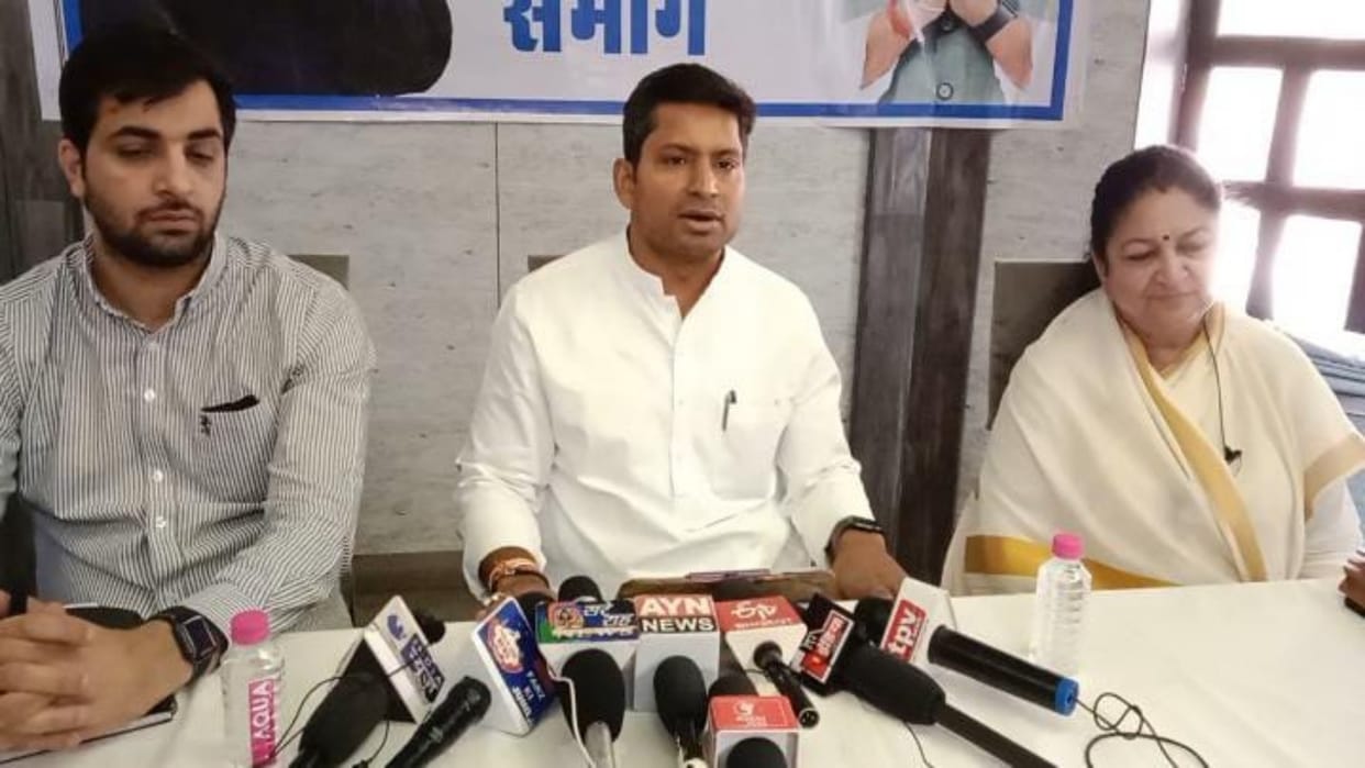 Aam Admi Party Rajasthan election in-charge MLA Vinay Mishra reached Ajmer on Tuesday