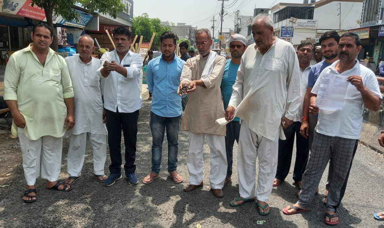 Questions raised on the material being used in road construction