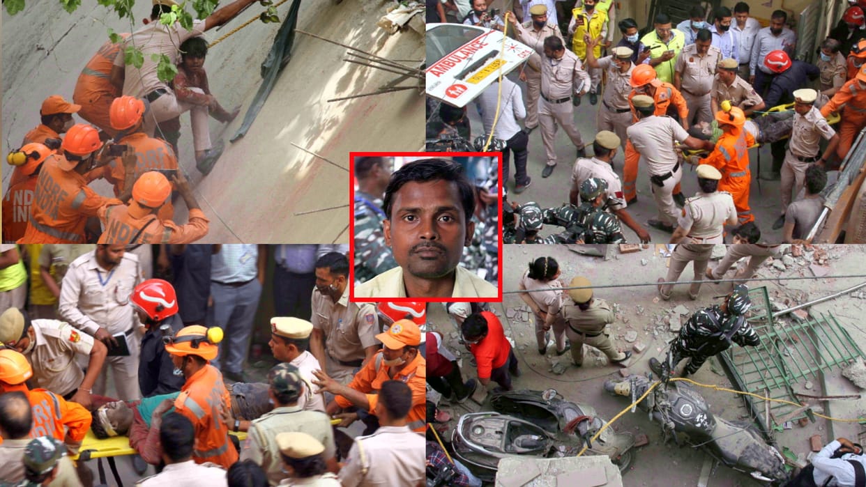 Delhi satya niketan building collapse despite MCD notice of being dangerous building was renovated Rajesh saved because of gurudwara