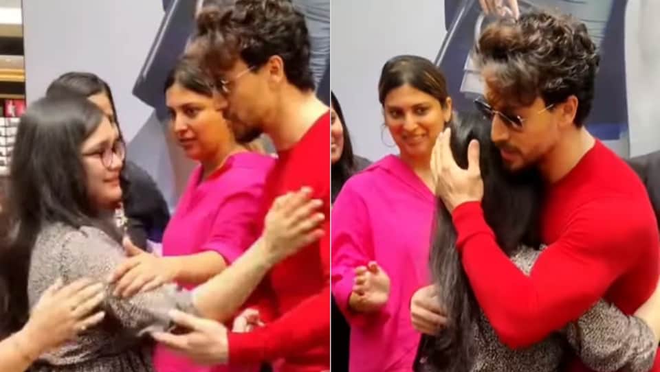 Heropanti 2 promotion Fan fainted after seeing Tiger Shroff actor hugged her watch video