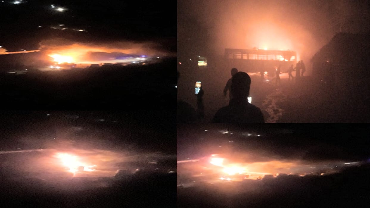 Fire breaks out in HRTC's Dhali workshop, a bus burnt to ashes, loss of lakhs of rupees